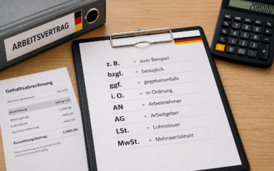 Německé zkratky v pracovních dokumentech: Jak se v nich vyznat a kde se s nimi nejčastěji setkáte?